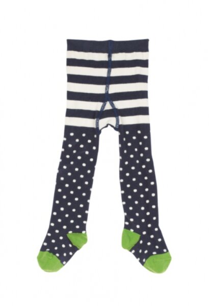 Strumpfhose Pünktchen navy