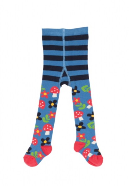 Strumpfhose Pilze blau