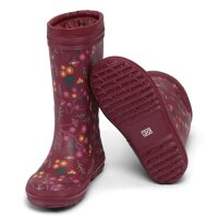Tween Gummistiefel warm gef&uuml;ttert winter flower