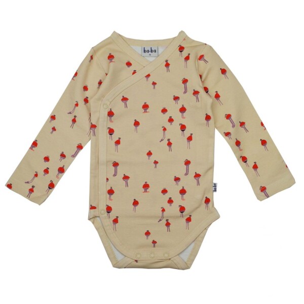 Wickelbody langarm Pilzelfen beige