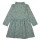 Kleid hochgeschlossen herrliche Herbstblumen hellblau
