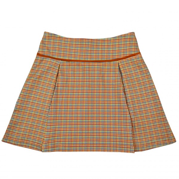 Rock beige-bunt kariert