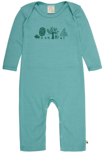 Overall Feinripp Wald-Tiere oregano