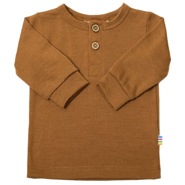 Shirt Knopfleiste Wolle kupfer