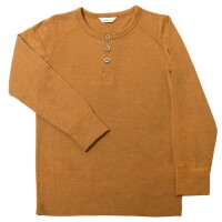 Shirt Knopfleiste Wolle kupfer
