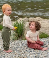Baby-Hose Wolle/Seide olive
