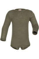 Body Langarm Wolle/Seide olive