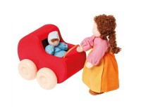 Puppenwagen rot
