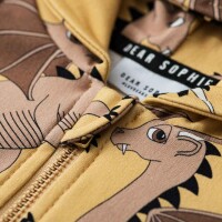 Kapuzenjacke Drachen gelb