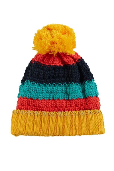 Bommelmütze Regenbogen gelb