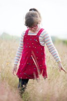 Latzkleid Cord preiselbeere