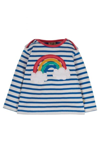 Shirt lang Rainbow Ringel cobalt
