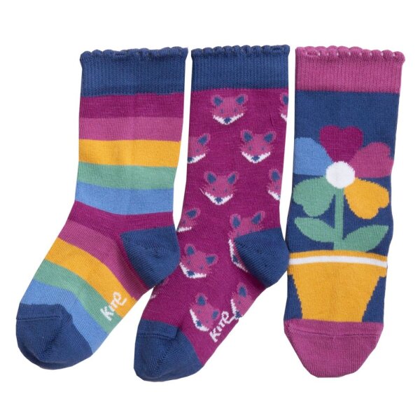 Socken 3er Pack Blume