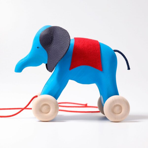 Nachziehtier Elefant Otto blau