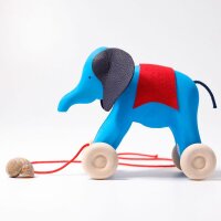 Nachziehtier Elefant Otto blau