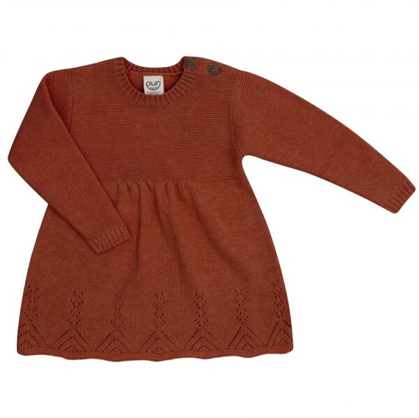 Ajour Kleid Baumwolle/Wolle cinnamon