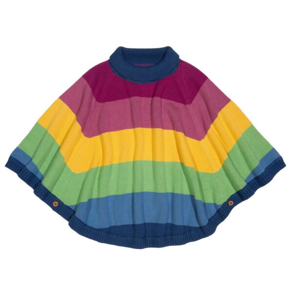 Strick-Poncho Rainbow