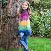 Strick-Poncho Rainbow