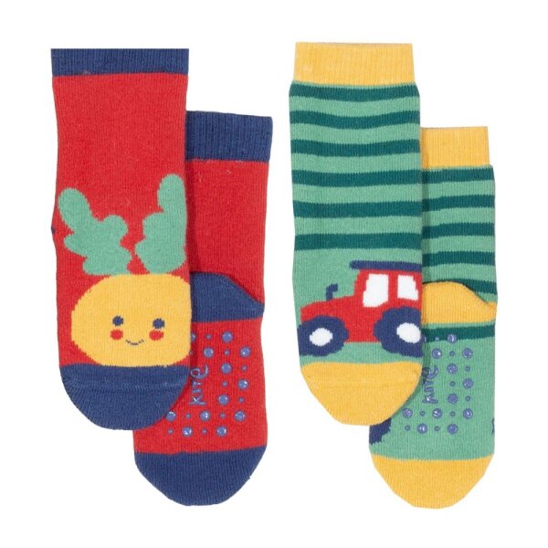 Stoppersocken 2er Pack Traktor