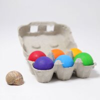 Massivholzkugeln Regenbogen 6 St&uuml;ck