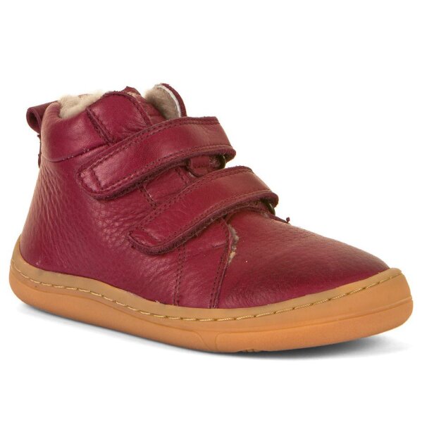 Barefoot Klett Lammfell bordeaux
