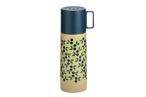 Thermosflasche Edelstahl Blaubeeren blau