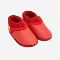 Leder-Hausschuhe Klassik rot