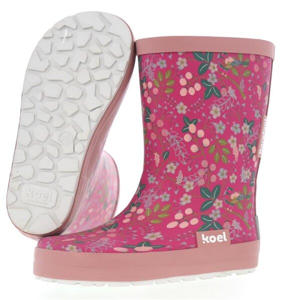 Gummistiefel Barefoot Flowers fuchsia