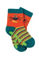 Stoppersocken Spinne orange