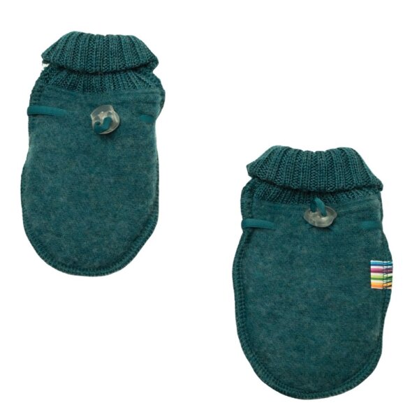 Wollfleece Handschuhe Soft Wolle peacock