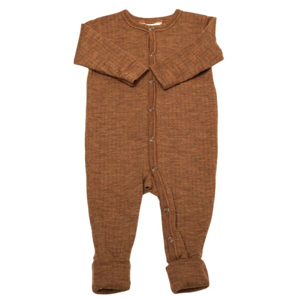 Basic Overall mit Umschlagbund Wolle caramel