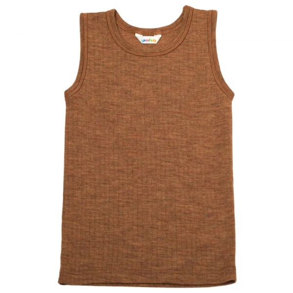 Basic Unterhemd Wolle caramel