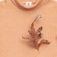 Shirt lang mit Rollkragen Bio Merino Farbenspiel ocker