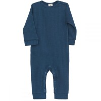 Einteiler o. Fu&szlig; Bio Merino Farbenspiel petrol-blau