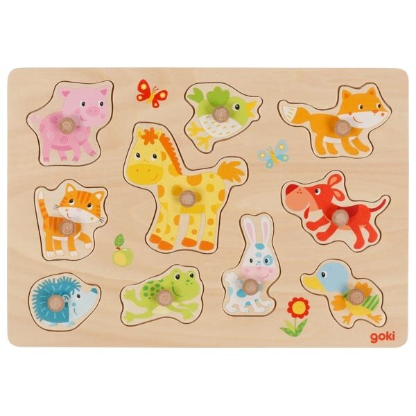 Steckpuzzle Tierkinder 10-Teile
