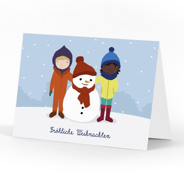 Klappkarte Schneemann