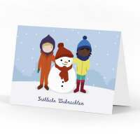 Klappkarte Schneemann