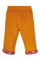 Wendehose Cord Blumen/gold-gelb