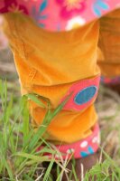 Wendehose Cord Blumen/gold-gelb