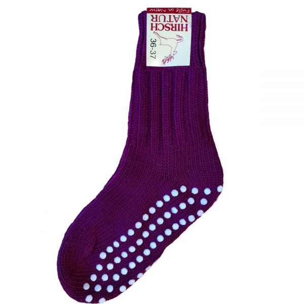 Stoppersocke Wolle dick chrysantheme