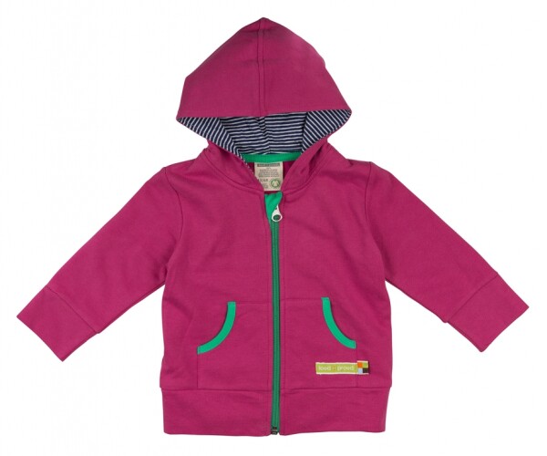 Sweatjacke mit Kapuze fuchsia