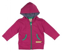 Sweatjacke mit Kapuze fuchsia