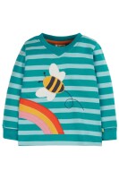 Shirt lang Biene Streifen Camper blau