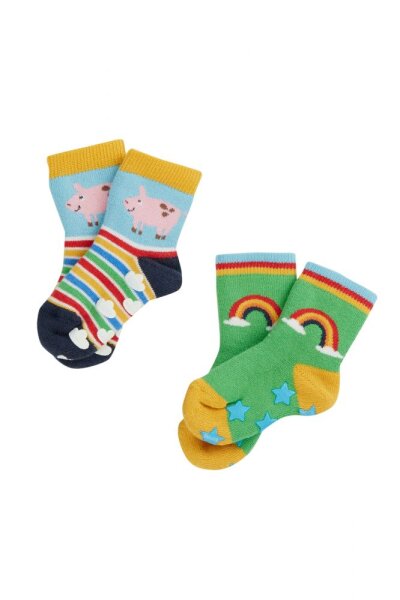 Stoppersocken 2er Pack Rainbow Farm
