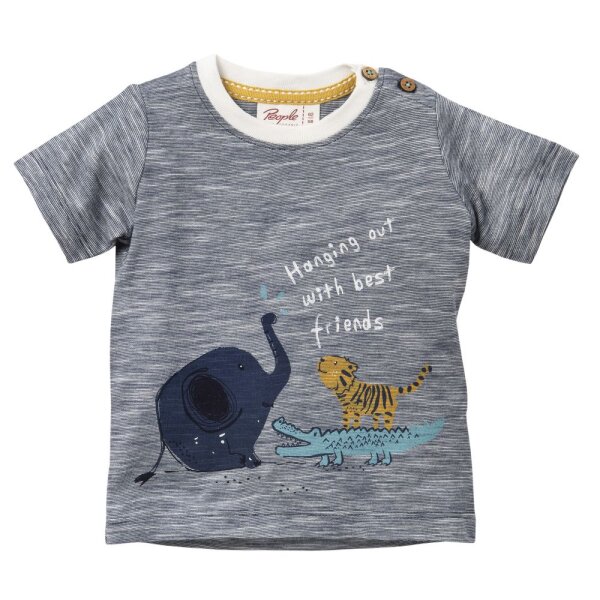 T-shirt Freunde dunkelblau melange