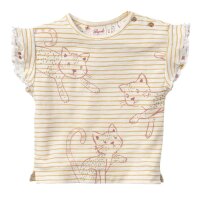 T-shirt Katzen Ringel gelb