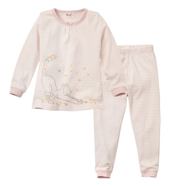 Pyjama Katze rosa geringelt