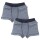 Boxershorts dunkelblau melange 2er-Pack