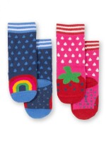 Stoppersocken 2er Pack Erdbeeren