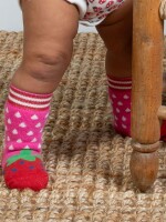 Stoppersocken 2er Pack Erdbeeren